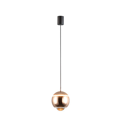 LAMPARA ESFERA BORDE LUZ DORADO