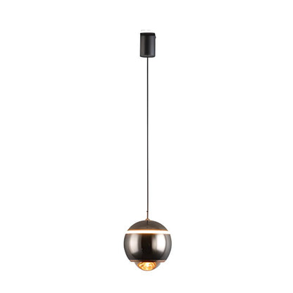 LAMPARA ESFERA BORDE LUZ NEGRO BRILLANTE