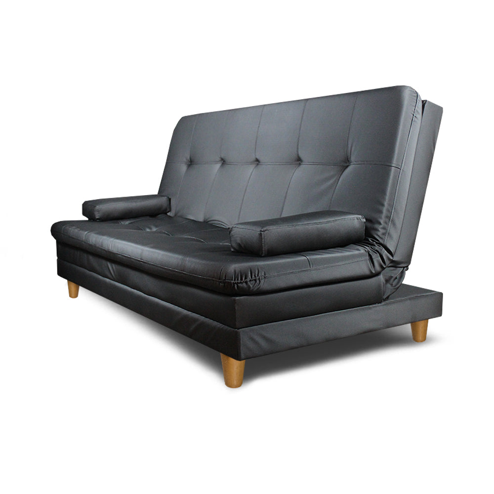 SofáCama Tous 3 Posiciones Tela Antirrasguño Negro Con Defectos en tela