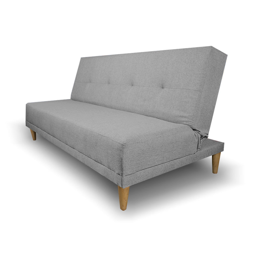 SofáCama Trump 3 Posiciones Tela Lino Gris con detalles