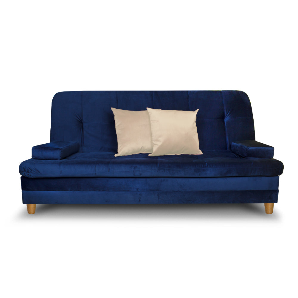 SofáCama Tous 3 Posiciones Tercio pelo Azul + Cojines