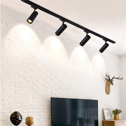 Lámpara Spot Led Negro Para Riel 20W