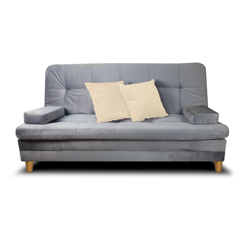 SofáCama Tous 3 Posiciones Tercio pelo Gris + Cojines