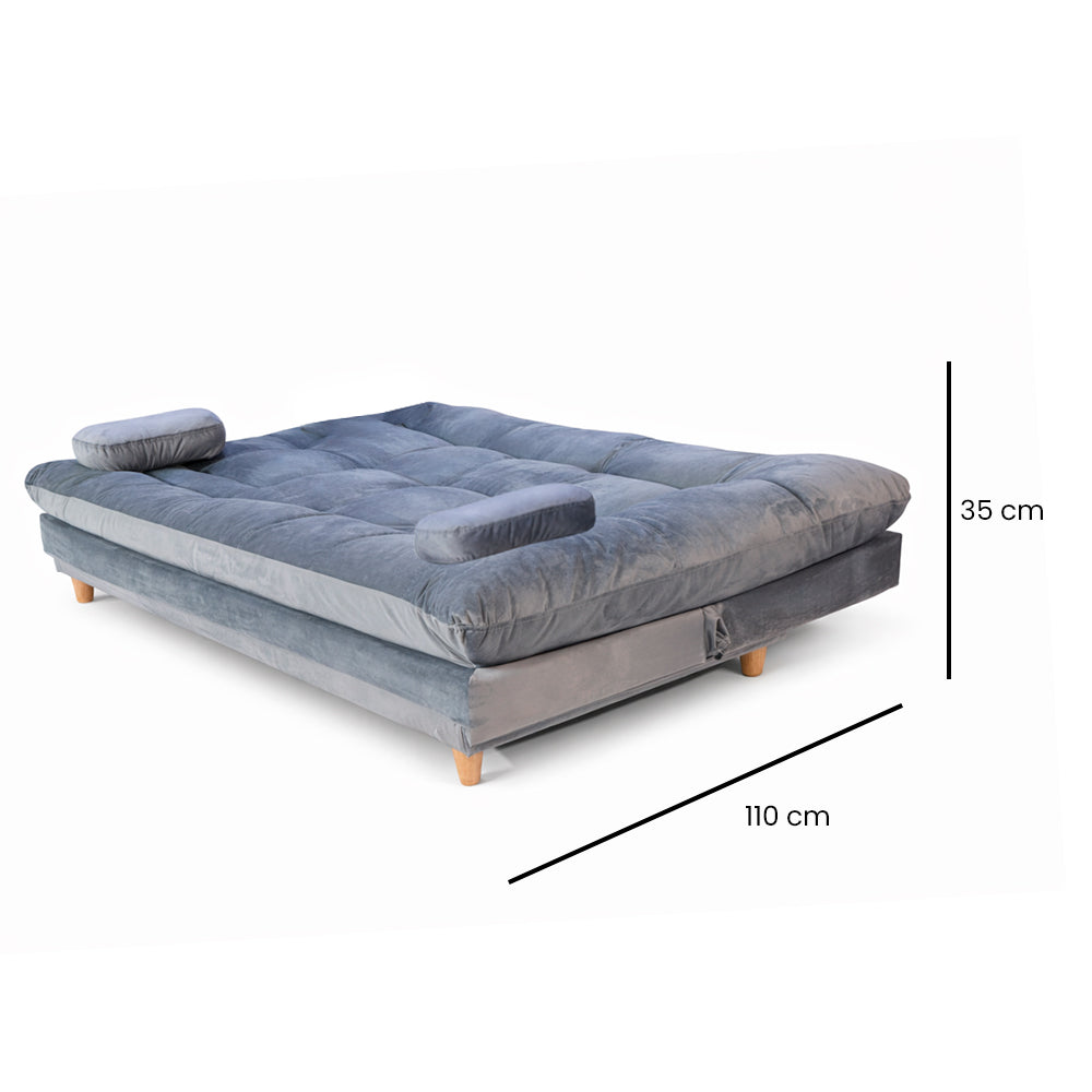 SofáCama Nube 3 Posiciones Tercio pelo Gris