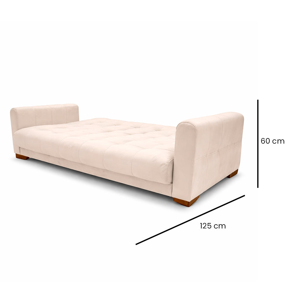 SofáCama key 3 Posiciones Tercio pelo Beige