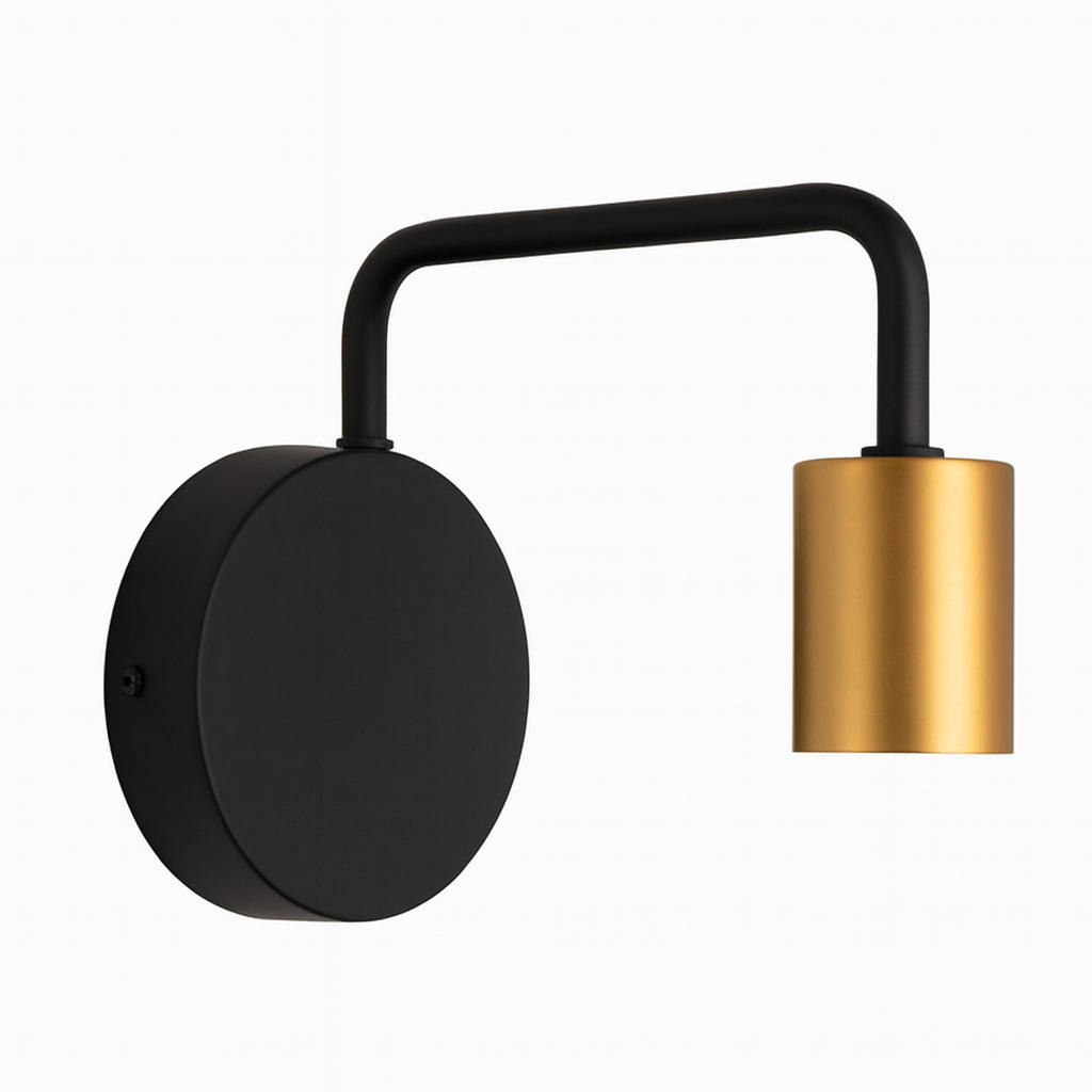Lampara de pared CURVE NEGRO DORADO