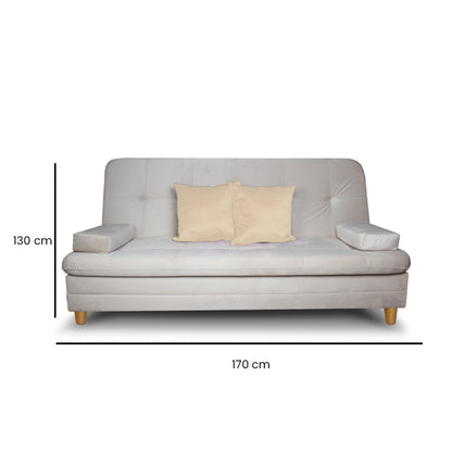SofáCama Tous 3 Posiciones Tercio pelo Beige + Cojines