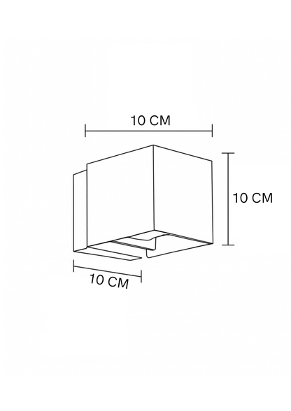 APLIQUE DE EXTERIOR CUBO obuc Blanco