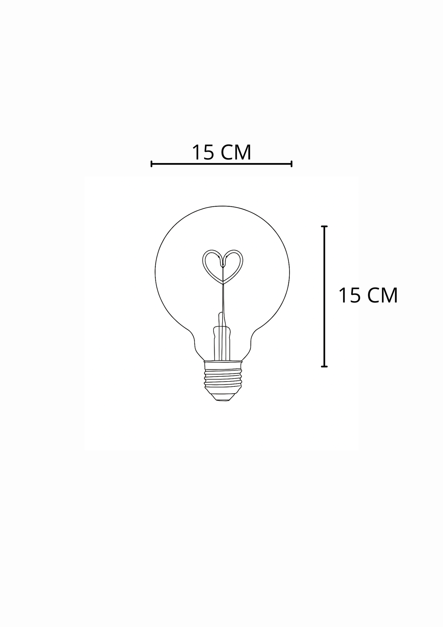 BOMBILLO Filamento de Corazon