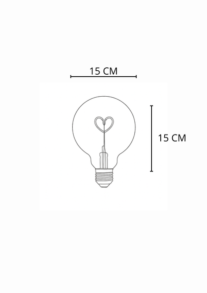 BOMBILLO Filamento de Corazon