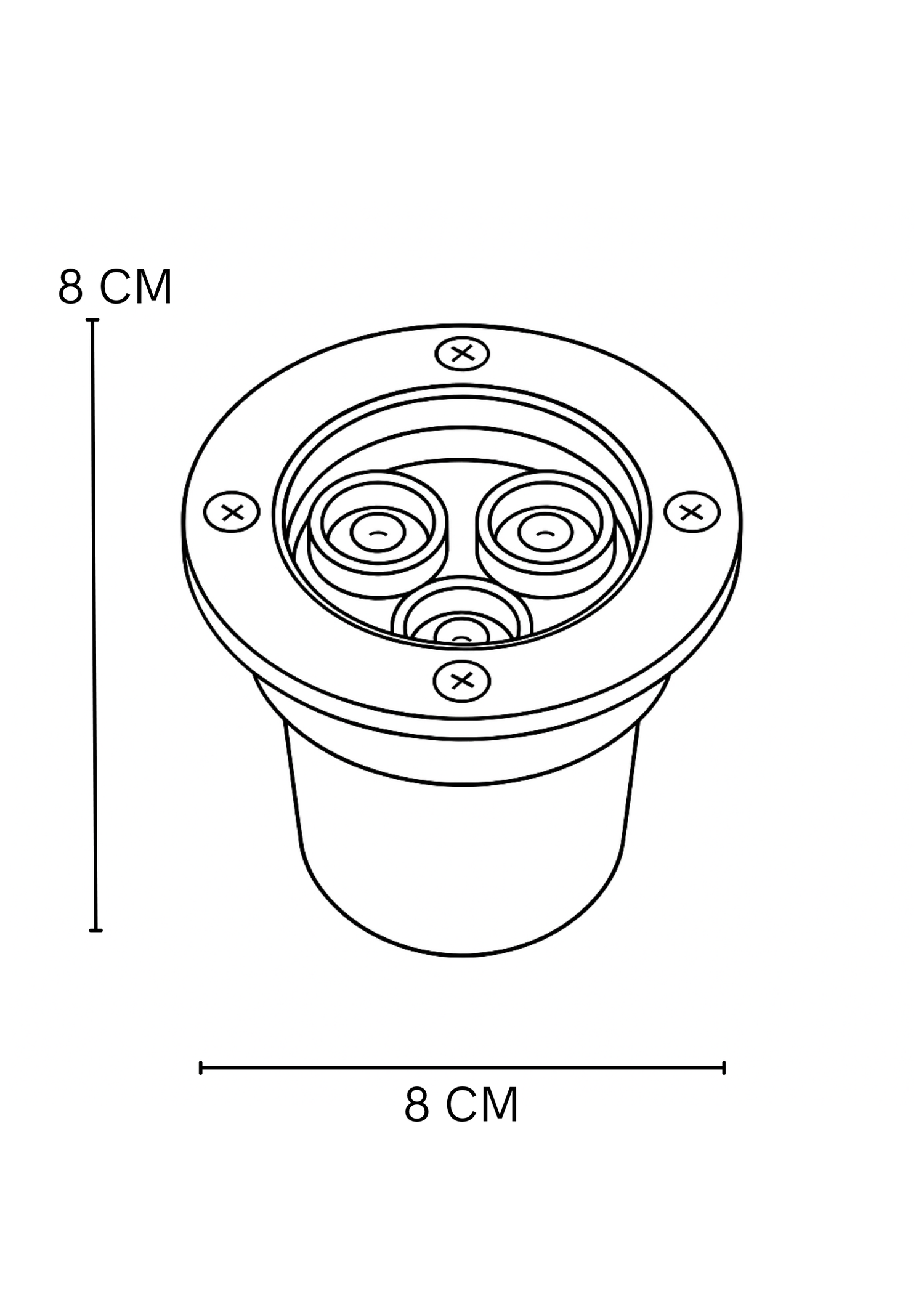Bala de piso LB Luz Cálida 3w