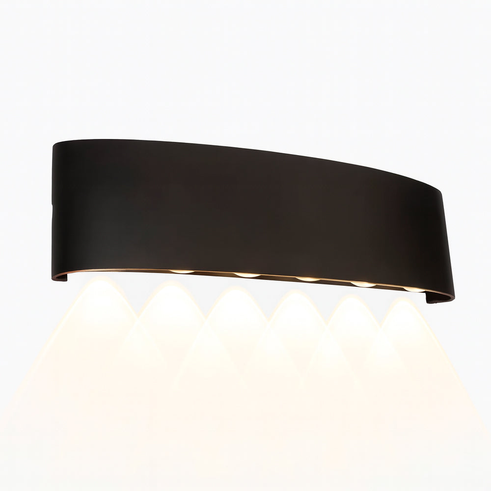 Aplique UP DOWN de Exterior 12w Negro