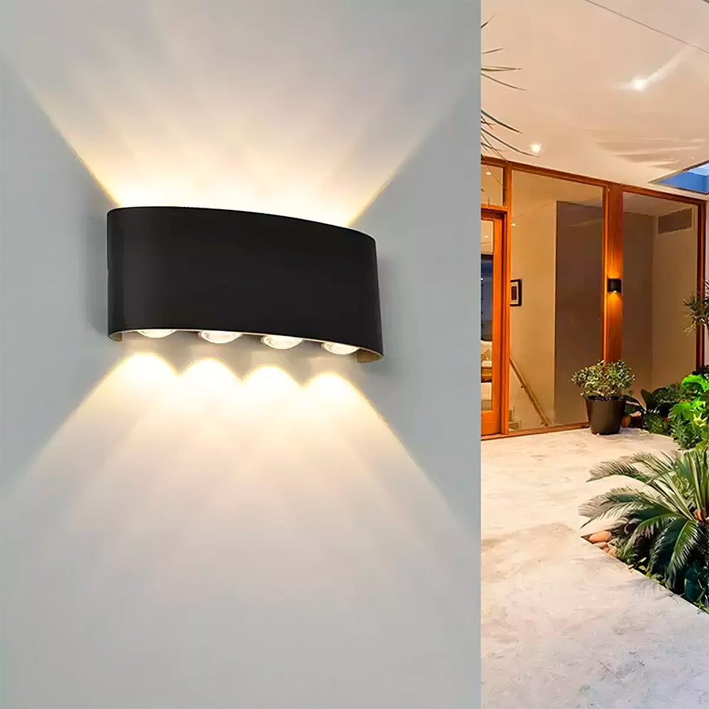 Aplique UP DOWN de Exterior 8w Negro