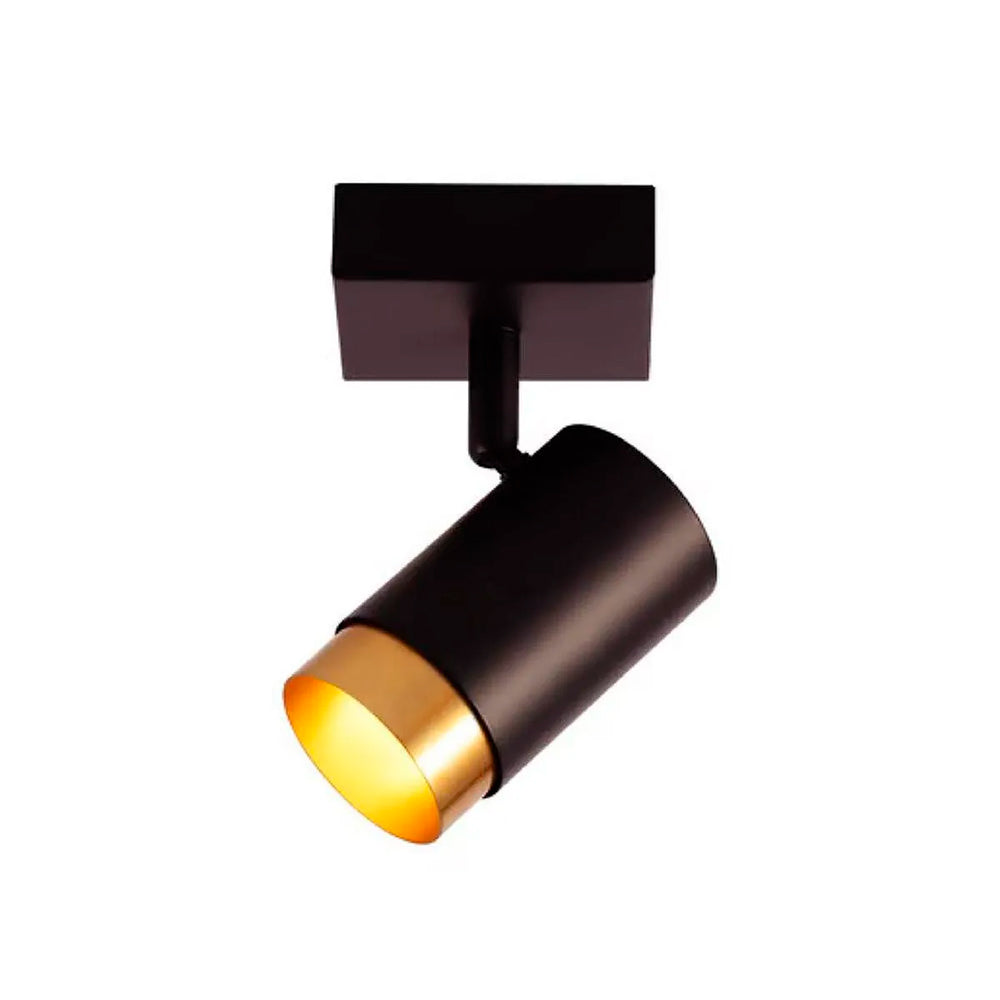 Lámpara Spot para gu10 Lex Negro Dorado