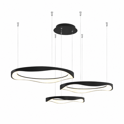 LAMPARA GEOMETRIC 3 AROS NEGRA
