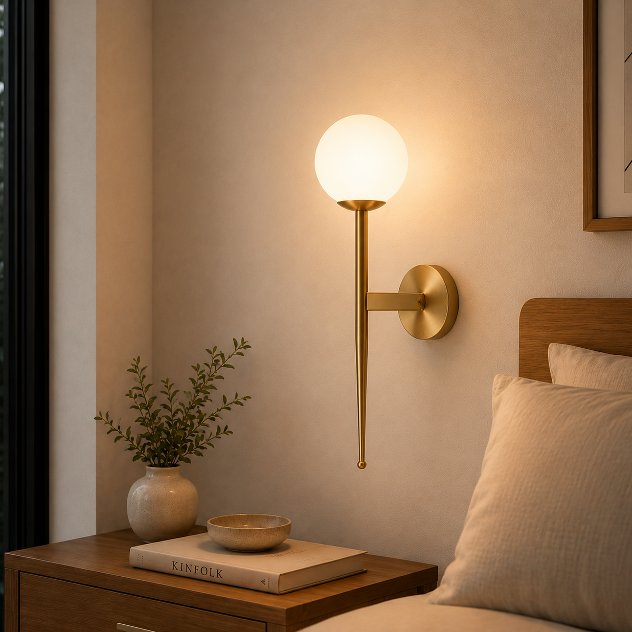 APLIQUE LAMPARA PARED ESFERA