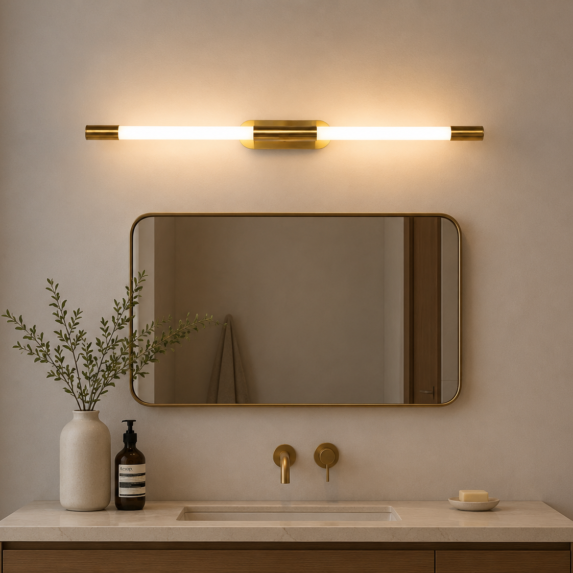 APLIQUE BARRA PARED TUBO GLASS 3