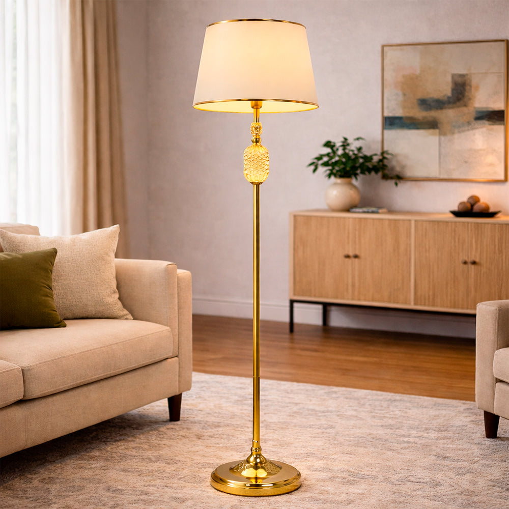 Lámpara de Piso Fumus II Herraje Dorado