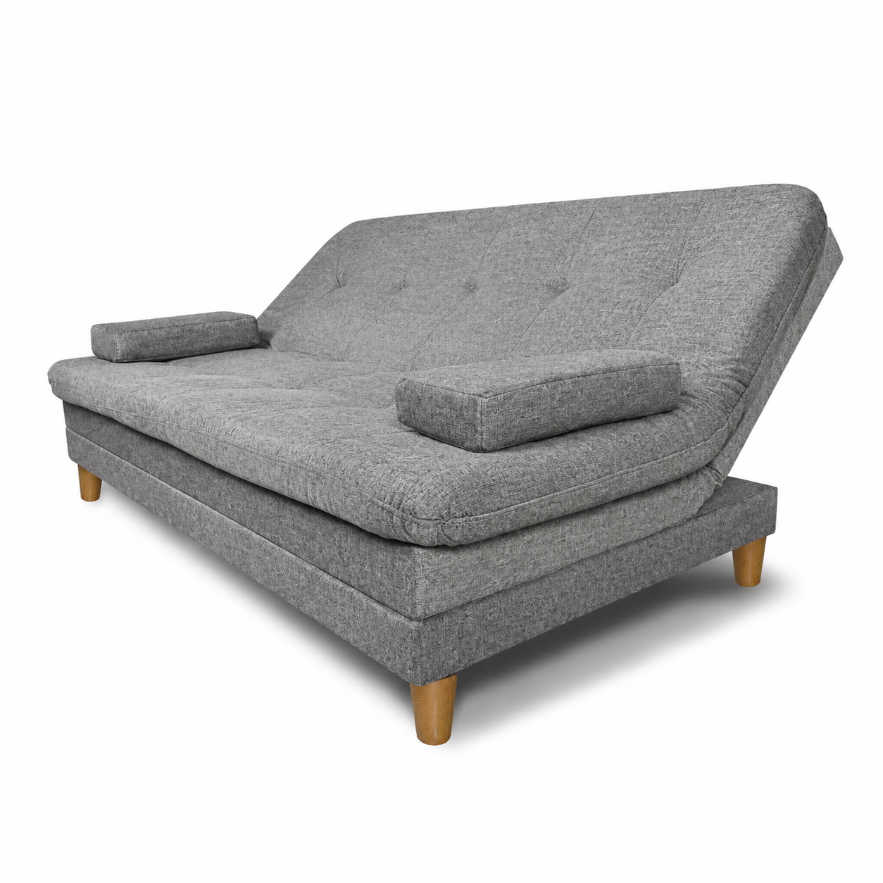 Sofácama Tous 3 Posiciones Tela Lino Gris + Cojines