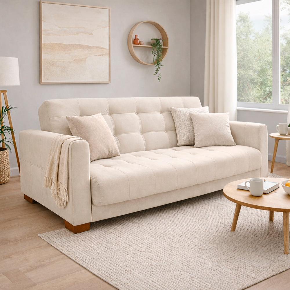 SofáCama key 3 Posiciones Tercio pelo Beige