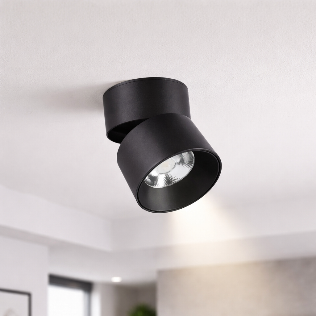 Lámpara Spot Giratorio Negro