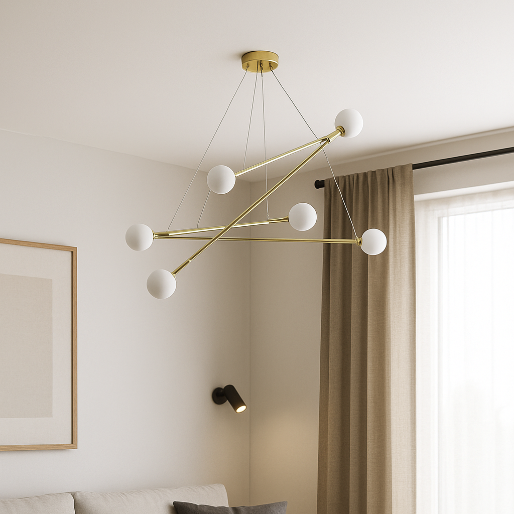 Lampara de techo Warbog Dorada