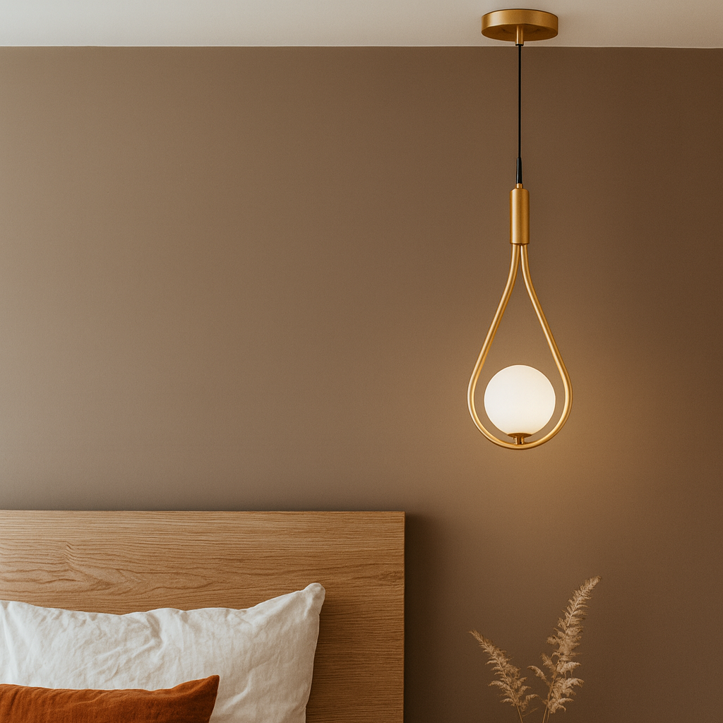 LAMPARA VECTOR ALMENDRA DORADO