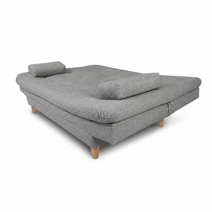 SofáCama Wook 3 Posiciones Tela Lino Gris