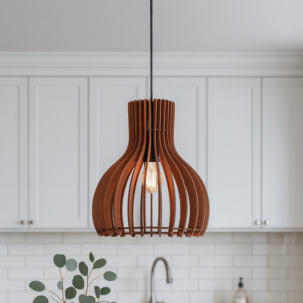 lampara de techo ElAnia Madera Oscura