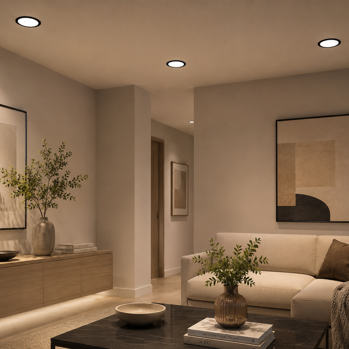 Panel Led circular de 18 W de incrustar