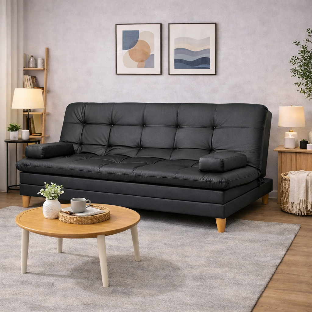 SofáCama Tous 3 Posiciones Tela Antirasguño Negro