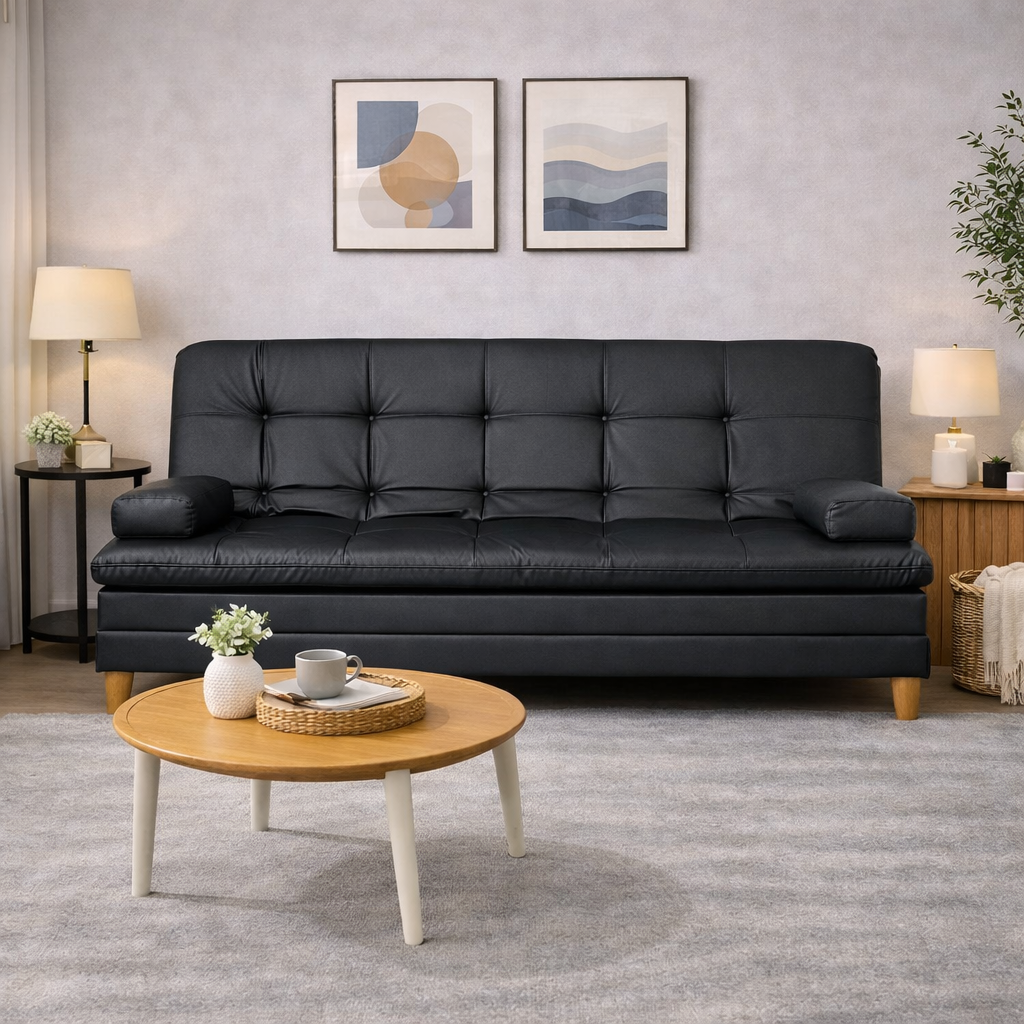 SofáCama Tous 3 Posiciones Tela Antirasguño Negro