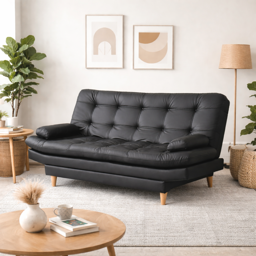 SofáCama Wook 3 Posiciones Antirasguño Negro