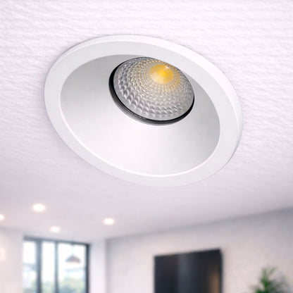 HURDAL MINI Redondo blanco con led integrado