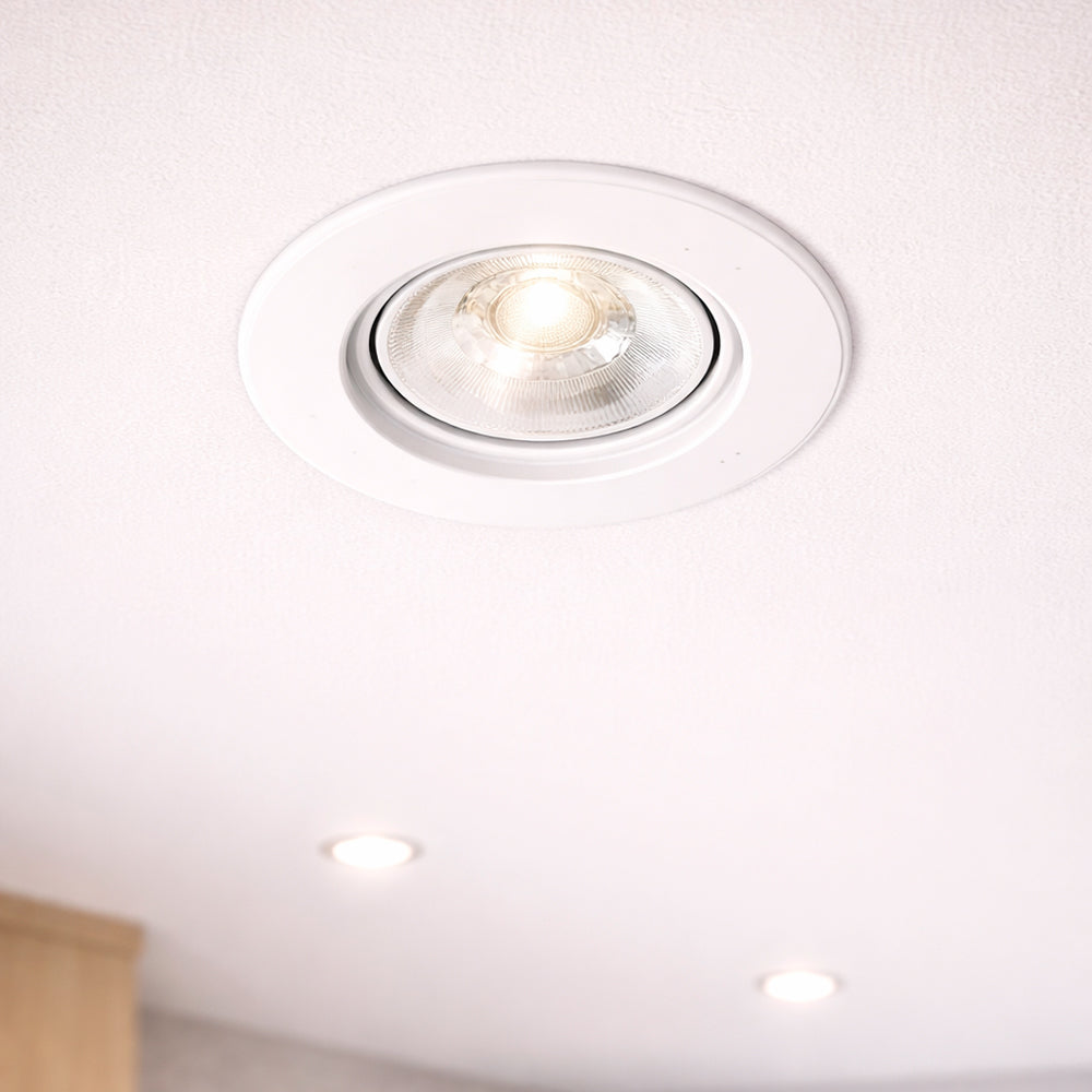 LUMINARIA SATURO TIPO BALA INTEGRADA INCRUSTAR BLANCO