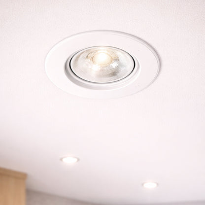 LUMINARIA SATURO TIPO BALA INTEGRADA INCRUSTAR BLANCO