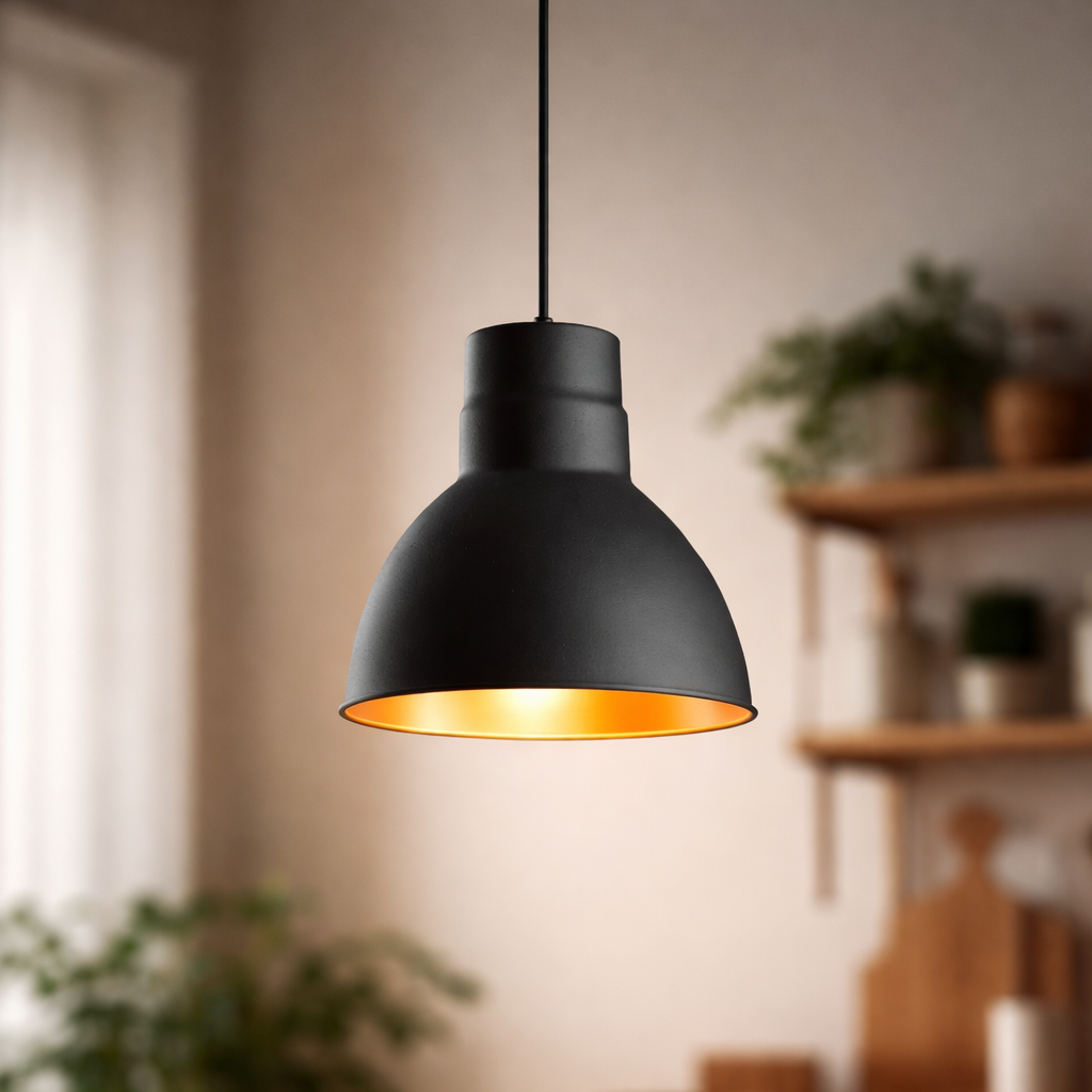 Lámpara campana P15 Negro