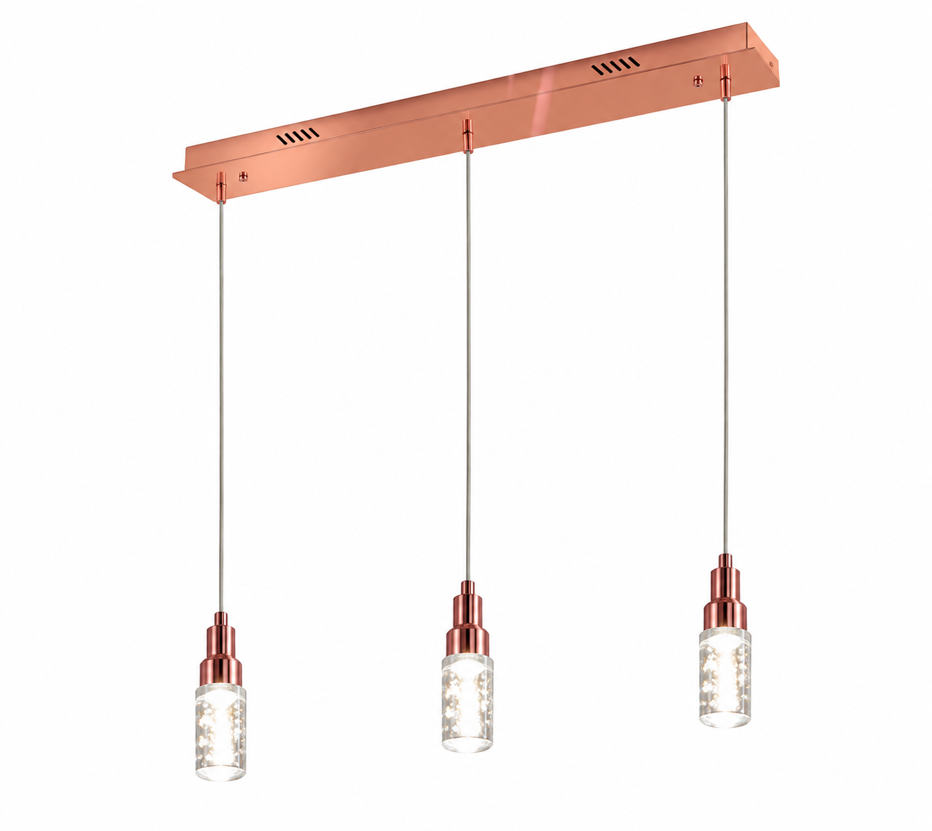 Lámpara de techo BURBUJA ORO ROSA x 3