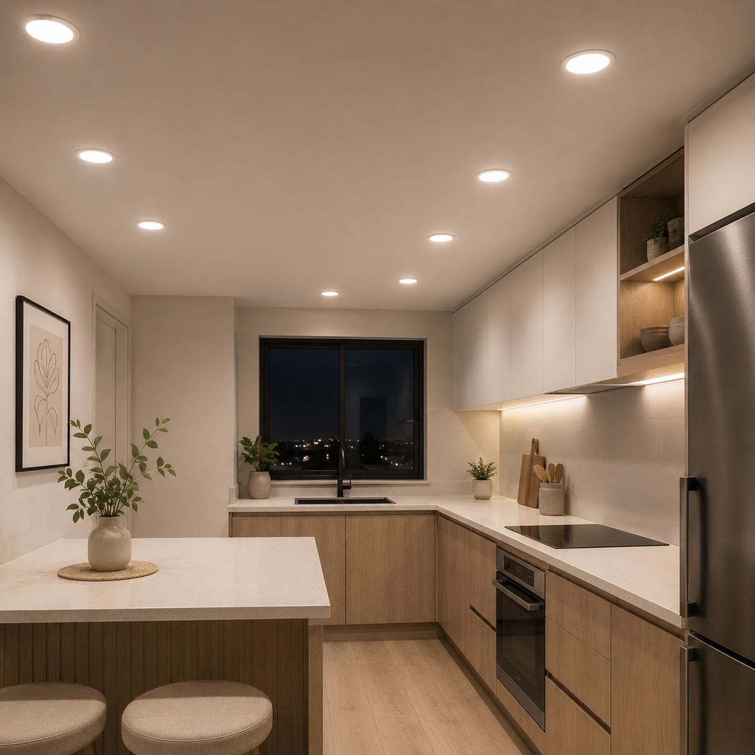 panel incrustar redondo 6w Luz Neutra