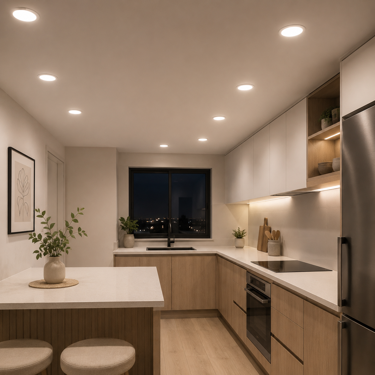 panel incrustar redondo 6w Luz Neutra