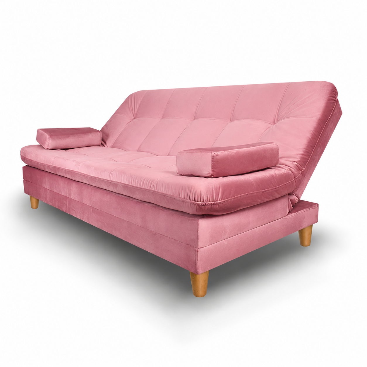 SofáCama Tous 3 Posiciones Tercio pelo Rosa + Cojines