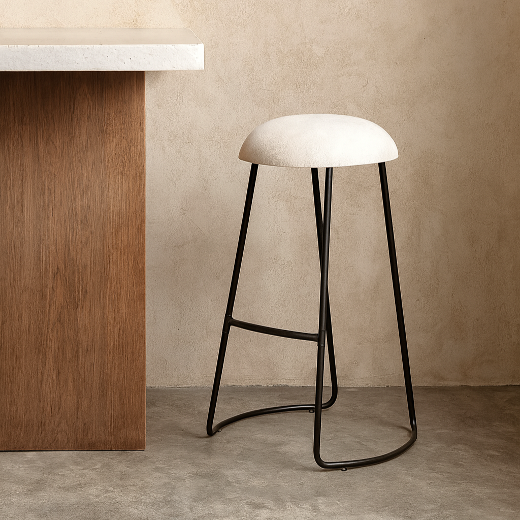 Silla De Barra Arameo Negro y Crema