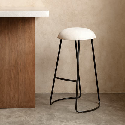 Silla De Barra Arameo Negro y Crema