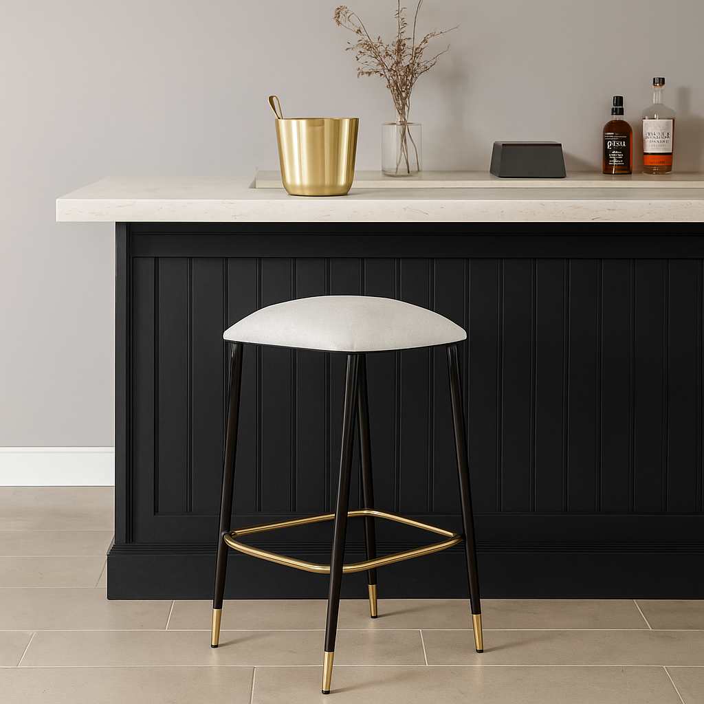 Silla Para Barra de Hierro Oliva Crema