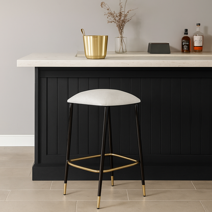 Silla Para Barra de Hierro Oliva Crema