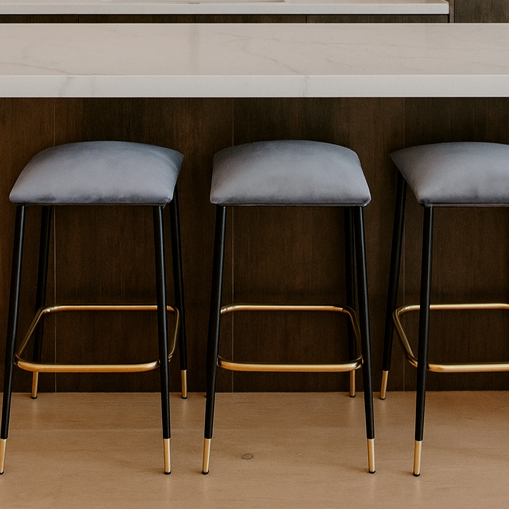 Silla Para Barra de Hierro Oliva  Gris
