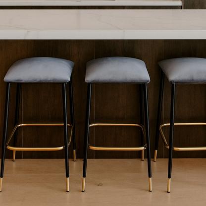 Silla Para Barra de Hierro Oliva  Gris