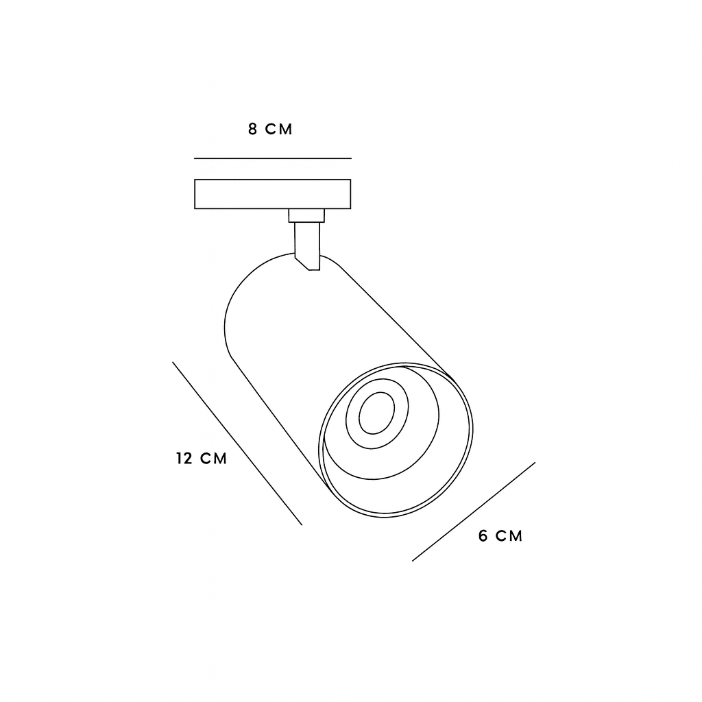 Kit Lámpara Tipo Spot Con Riel En Negro De 1mt X 3 Unid De 10w.