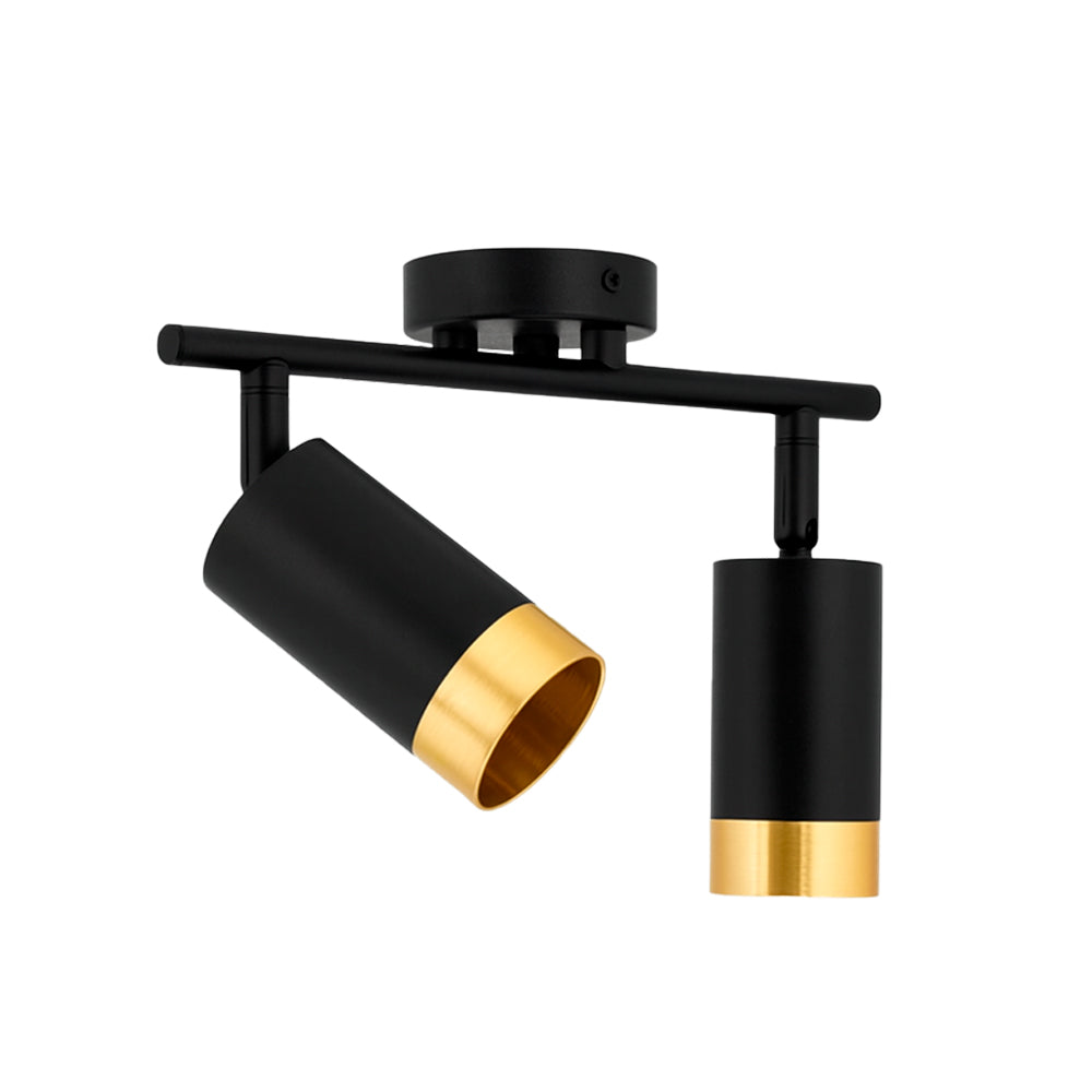 Aplique De Pared o techo X2 putin Negro Dorado