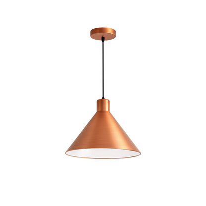 Lámpara  campana Salamanca cobre blanco
